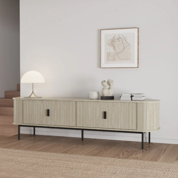 מזנון טלוויזיה יוקרתי לסלון דגם 4080 באורך 180 ס"מ בגימור טרוונטין