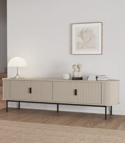 מזנון טלוויזיה יוקרתי לסלון דגם 4080 באורך 180 סמ בגימור טרוונטין