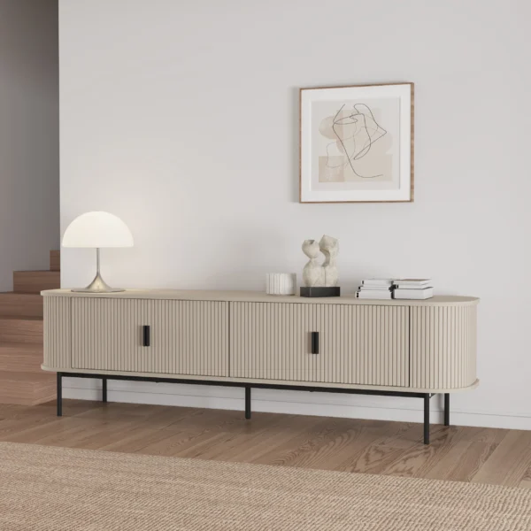 מזנון טלוויזיה יוקרתי לסלון דגם 4080 באורך 180 סמ בגימור טרוונטין