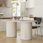 שולחן פינת אוכל אובלי דגם 816 בצבע סהרה