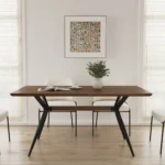 שולחן פינת אוכל מלבני דגם 818 בצבע עץ אגוז