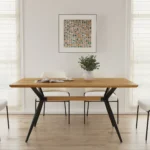 שולחן פינת אוכל מלבני דגם 818 בצבע עץ אלון