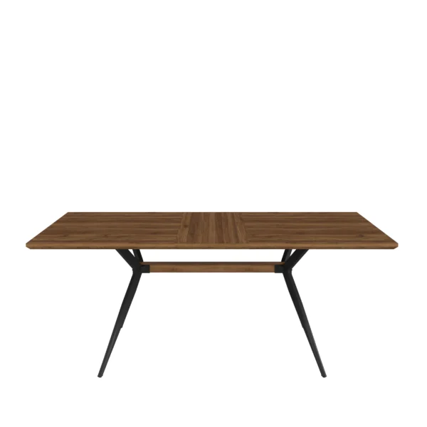 שולחן פינת אוכל מלבני נפתח דגם 807 בצבע עץ אגוז