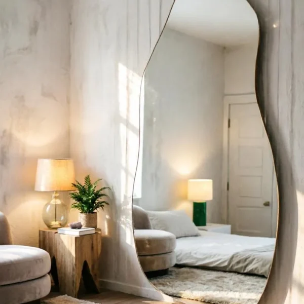 מראת גוף אמורפית ענקית דגם 9012 ללא מסגרת (170x70 ס"מ)