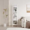 ⁦כוננית ויטרינה גבוהה עם דלת זכוכית דגם 220 בצבע לבן⁩ – תמונה ⁦2⁩