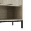 ⁦שידת לילה מעוצבת לצד המיטה בגימור טרוונטין דגם 3073⁩ – תמונה ⁦5⁩